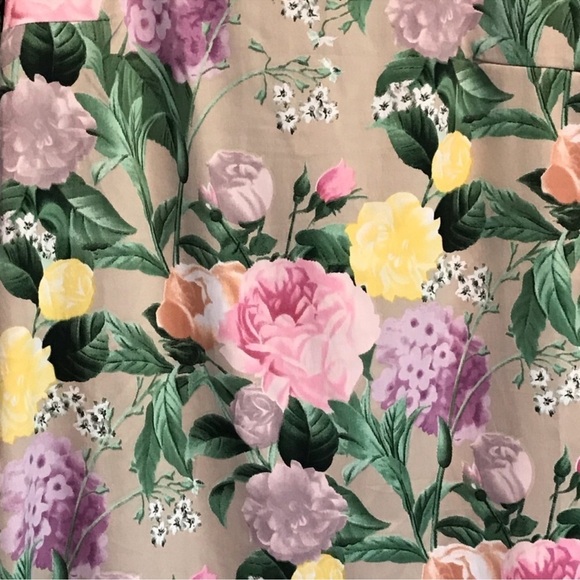 H&M Floral Rose Satin Shift Dress Size 8 Pastel Spring Easter Garden Party - Picture 6 of 10